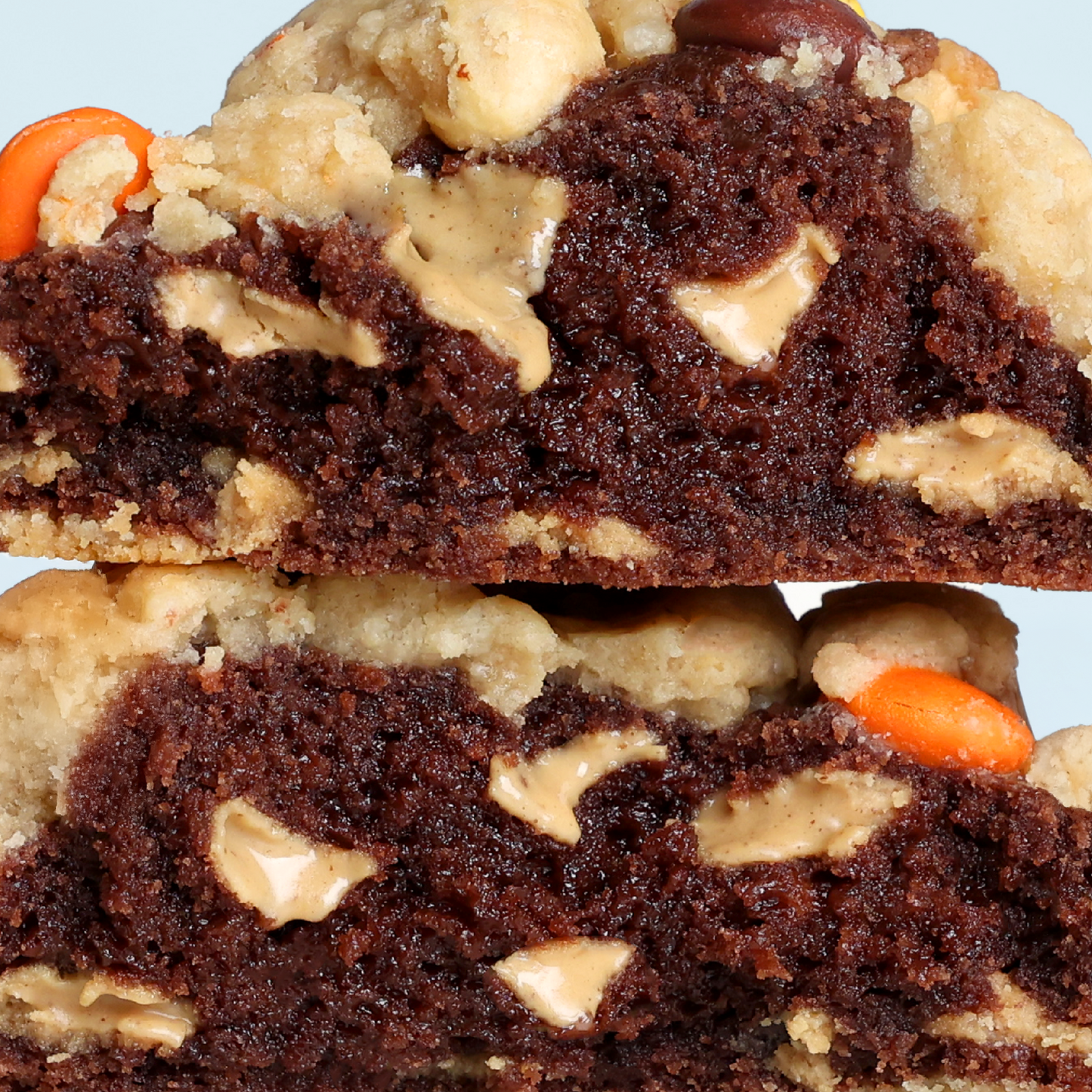 Peanut Butter Brownie Strumble Cookies